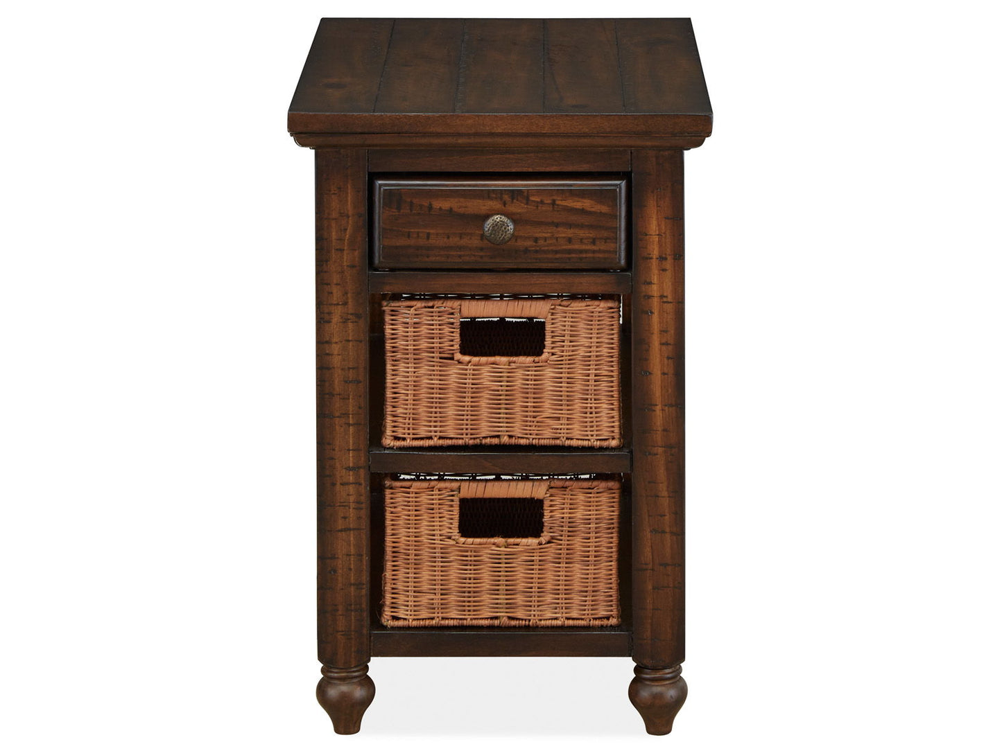 Cottage Lane - Wood Rectangular Chair Side End Table - Coffee