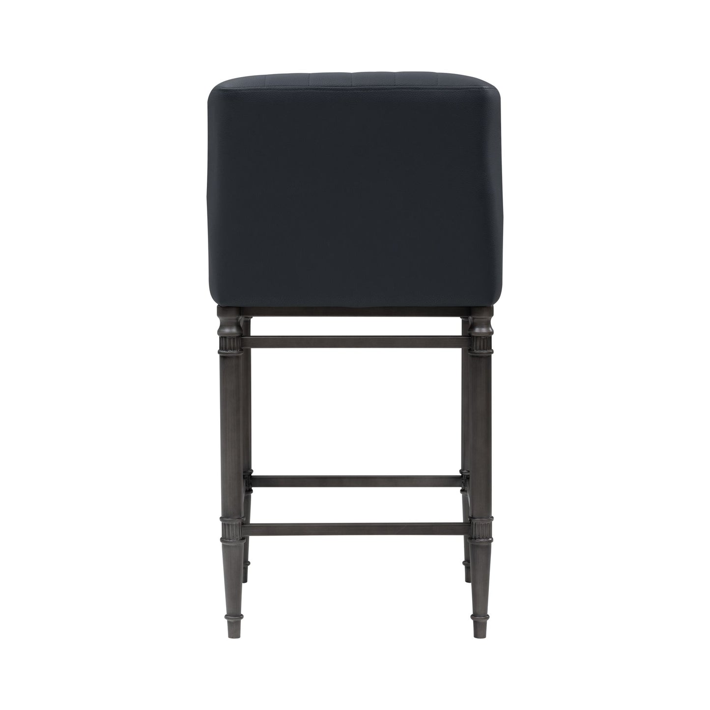 Marvin - Steel Frame Faux Leather Upholstered Counter Height Barstool