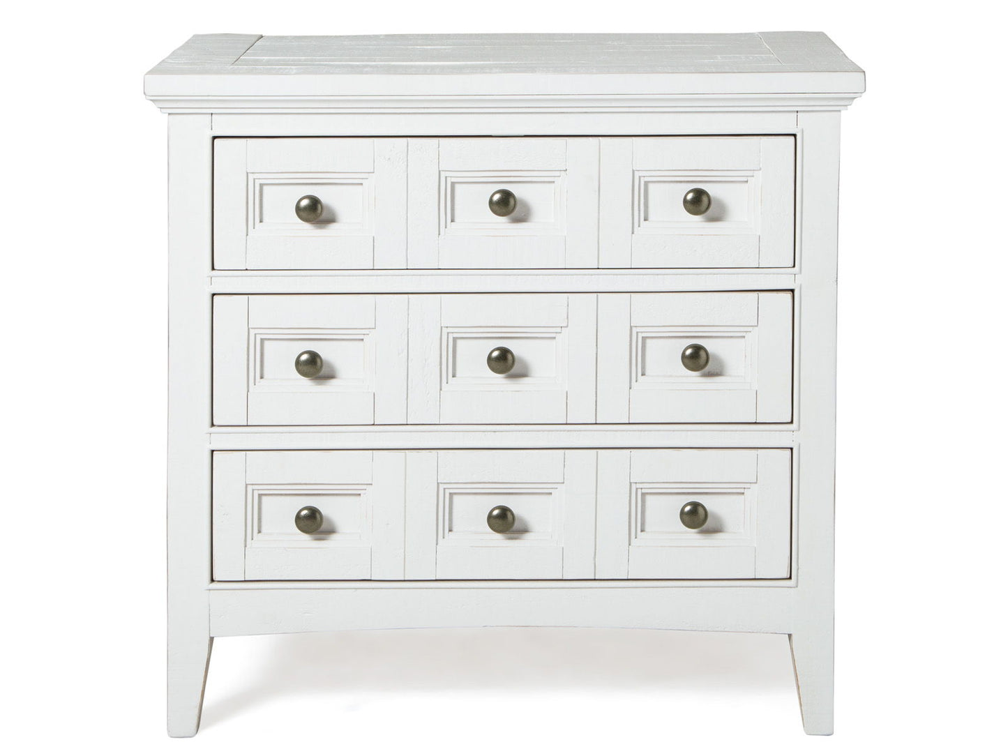 Heron Cove - Relaxed Traditional Chalk White Three Drawer Nightstand - Chalk White