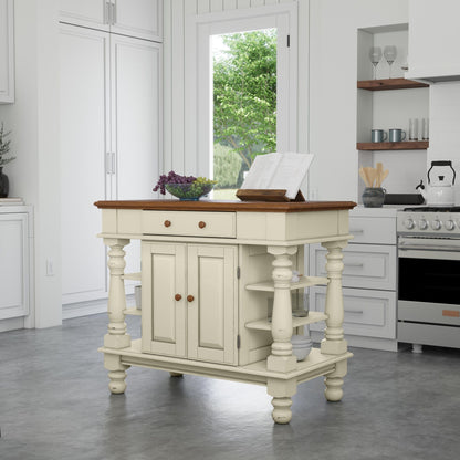 Montauk - Kitchen Island - Wood - White
