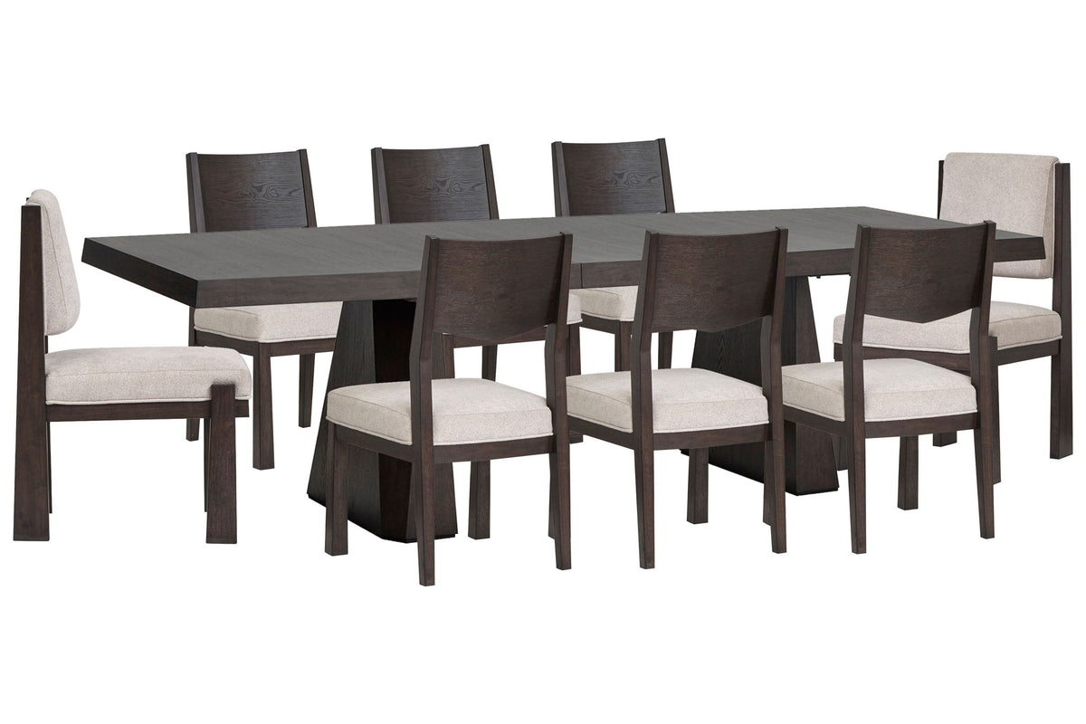 Tauren - 9 Piece Extendable Double Pedestal Dining Table Set