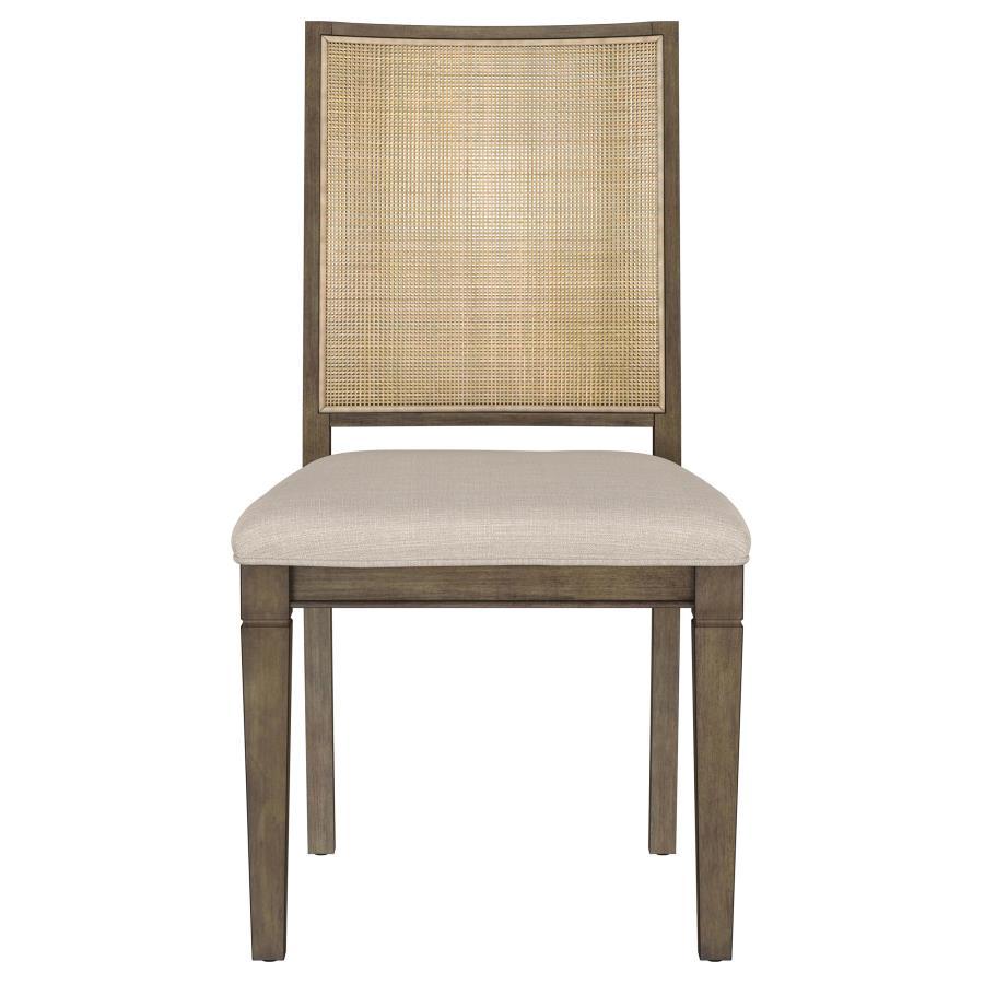 Matisse - Woven Rattan Back Dining Side Chair Brown (Set of 2) - Dark Brown