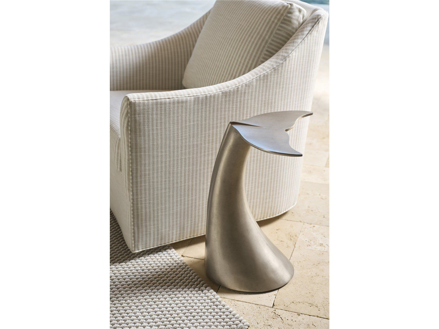 Oasis - Whale Tail Accent Table - Dark Gray