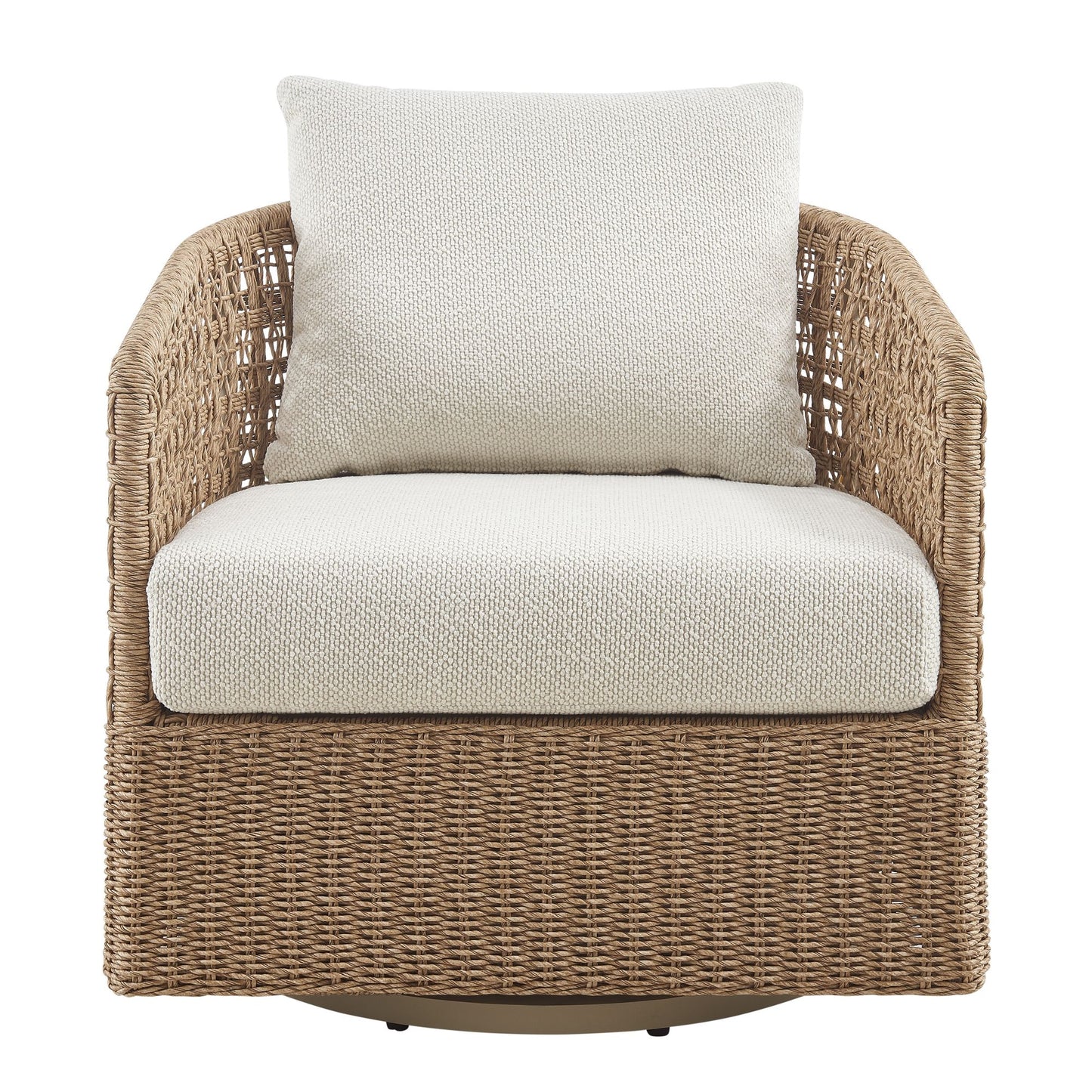 Driftbay - Powder Coated Metal Outdoor Conversation Set With Cushions
