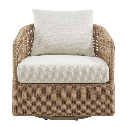 Driftbay - Powder Coated Metal Outdoor Conversation Set With Cushions