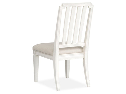 Willowbrook - Upholstered Side Chair With Wood Slat Back (Set of 2) - Egg Shell White