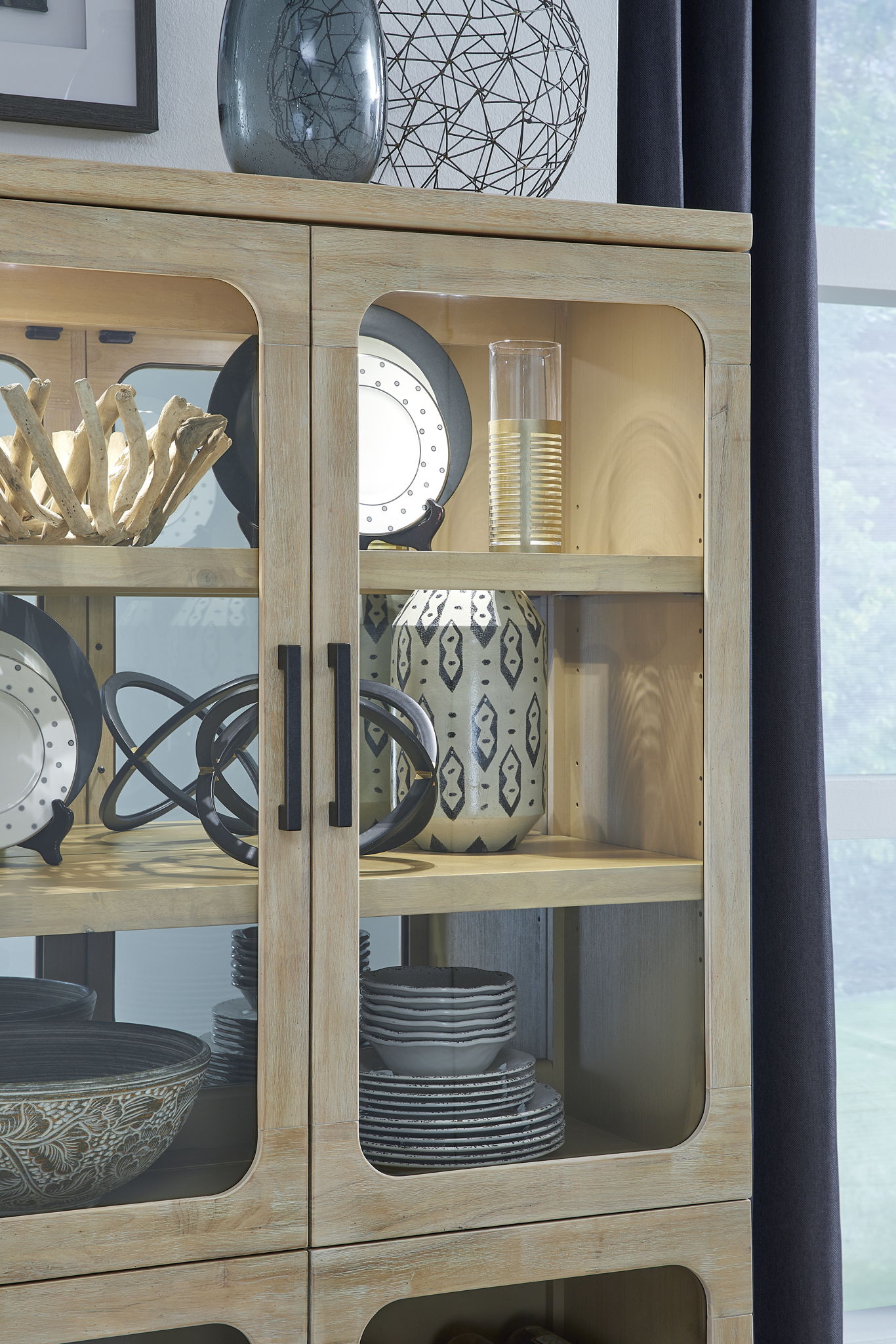 Somerset - Buffet Curio - Butternut and Omari Natural