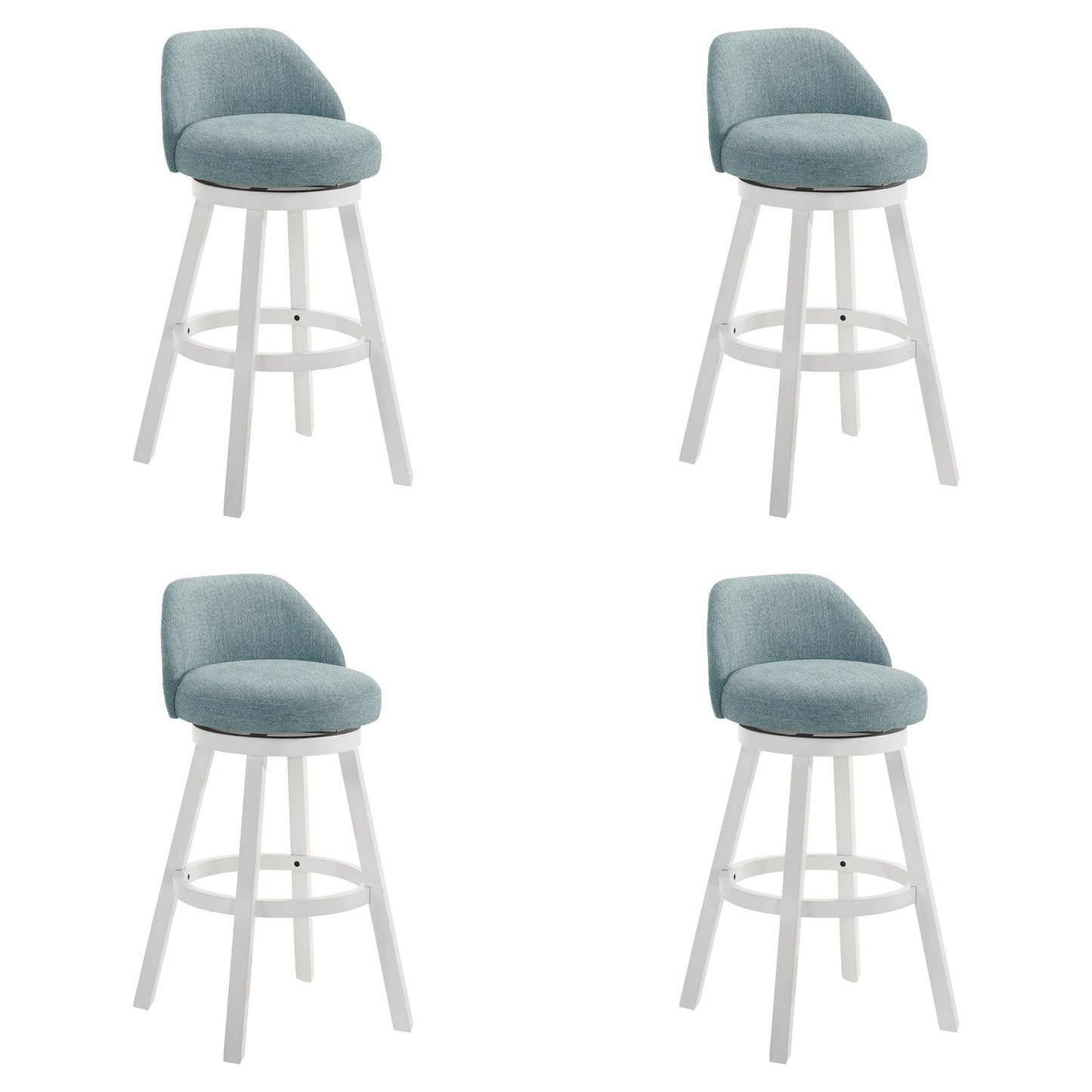 Erika - Modern Transitional Swivel Wood Bar Height Kitchen Bar Stool