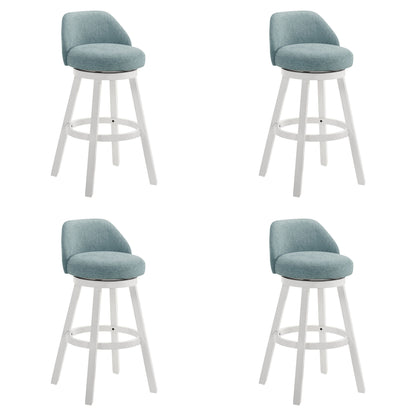 Erika - Modern Transitional Swivel Wood Bar Height Kitchen Bar Stool