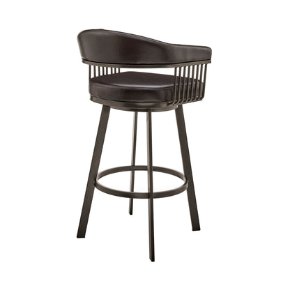 Bronson - Swivel Bar Stool - Java Brown Finish