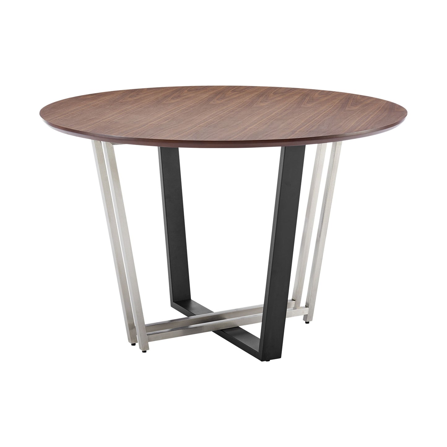 Joana Anastasia - 5 Piece Round Dining Table Set - Matte Black / Anchor Gray