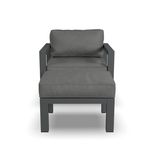 Grayton - Chair, Ottoman - Dark Gray