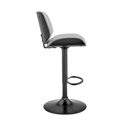 Brock - Adjustable Bar Stool With Black Base