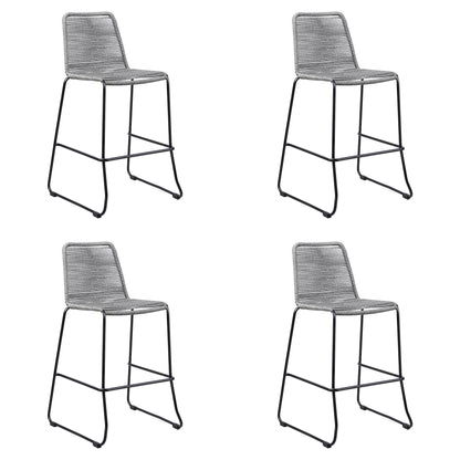 Shasta - 30" Outdoor Metal And Rope Stackable Barstool