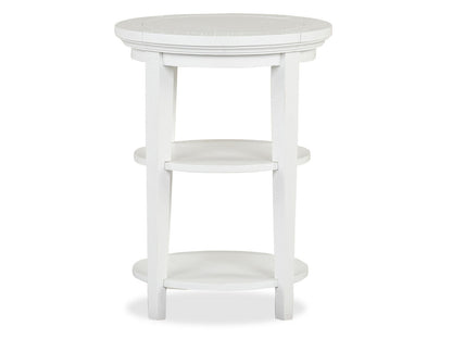 Heron Cove - Round Accent End Table - Chalk White