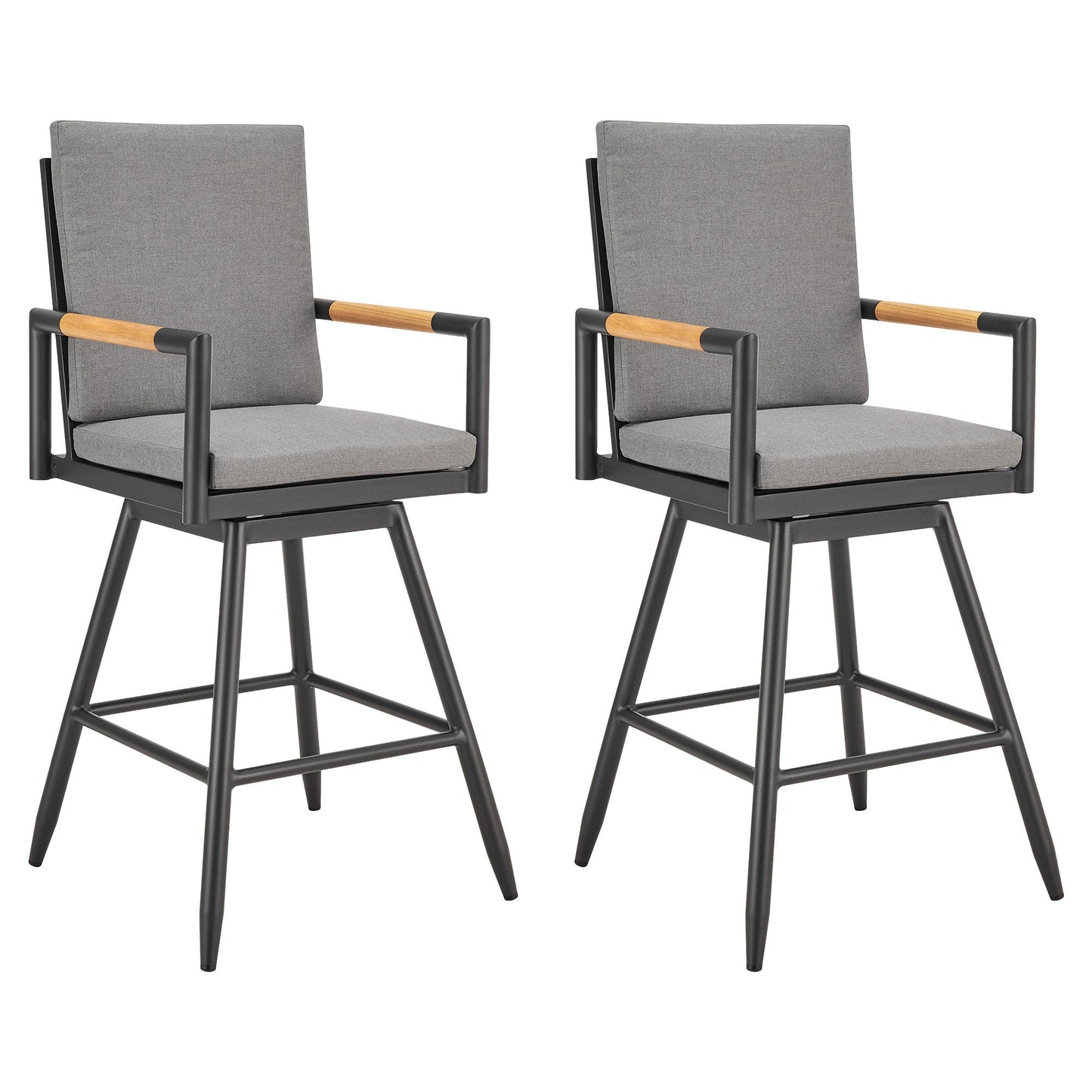 Crown - Outdoor Patio Swivel Bar Stool Set