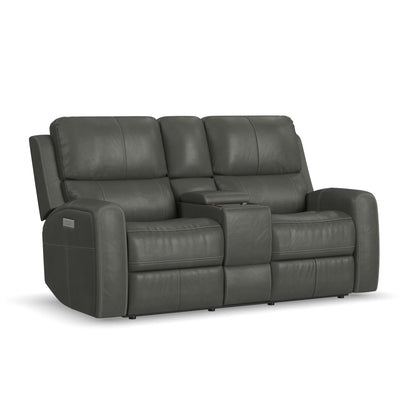 Linden - Power Reclining Loveseat With Console & Power Headrests & Lumbar