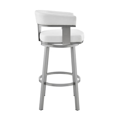 Cohen - Swivel Bar Stool - Silver Finish