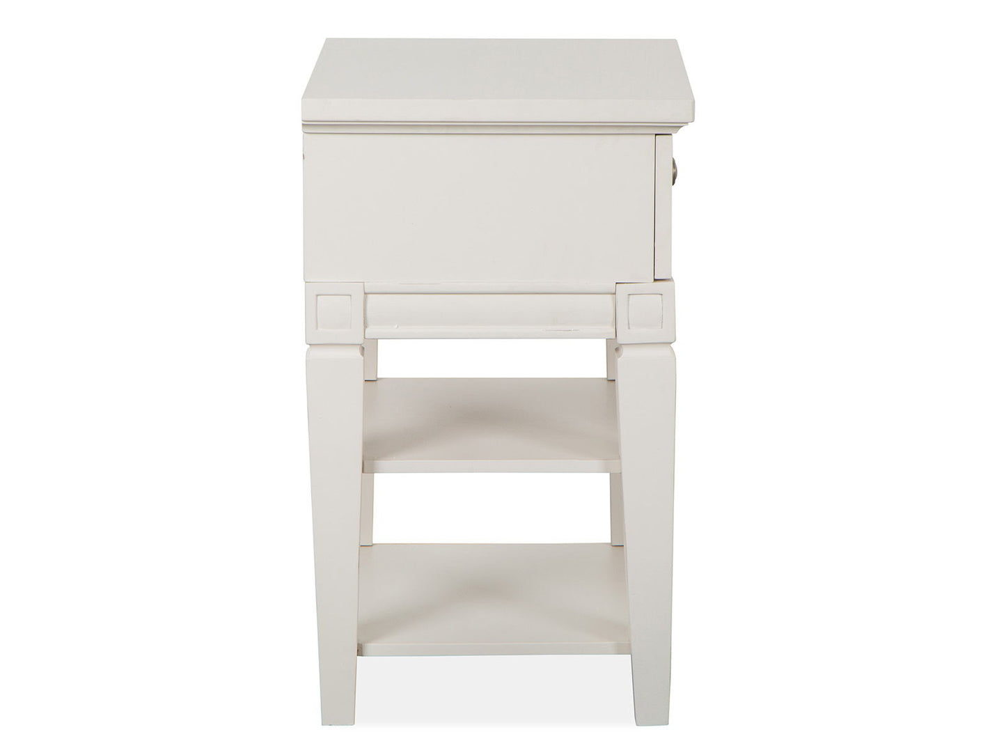Willowbrook - Open Nightstand - Egg Shell White With Slight Rub Through