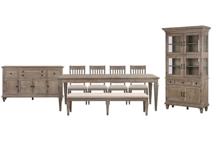 Lancaster - 8 Piece Extendable Rectangular Dining Table Set