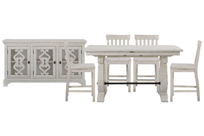 Bronwyn - Extendable Rectangular Counter Height Dining Table Set