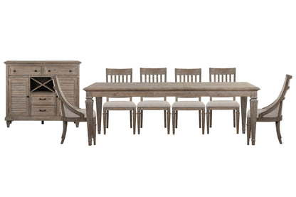 Lancaster - 8 Piece Extendable Rectangular Dining Table Set