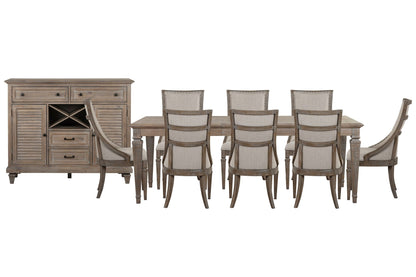 Lancaster - 10 Piece Extendable Rectangular Dining Table Set