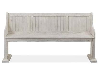 Bronwyn - Bench With Back - Alabaster