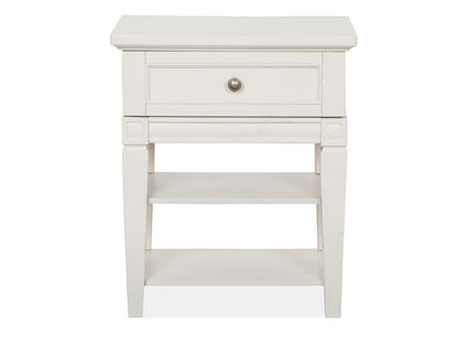 Willowbrook - Open Nightstand - Egg Shell White With Slight Rub Through