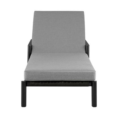 Cayman - Outdoor Patio Adjustable Chaise Lounge Chair In Aluminum With Gray Cushions