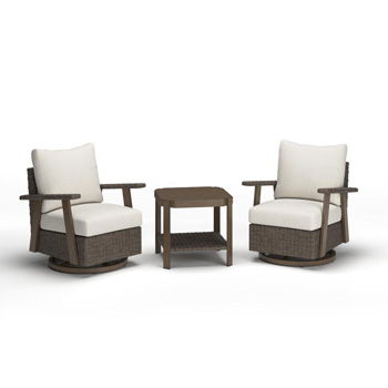 Marin Sands - Chairs With Cushion And Table Set (Set of 3) - Brown / Beige