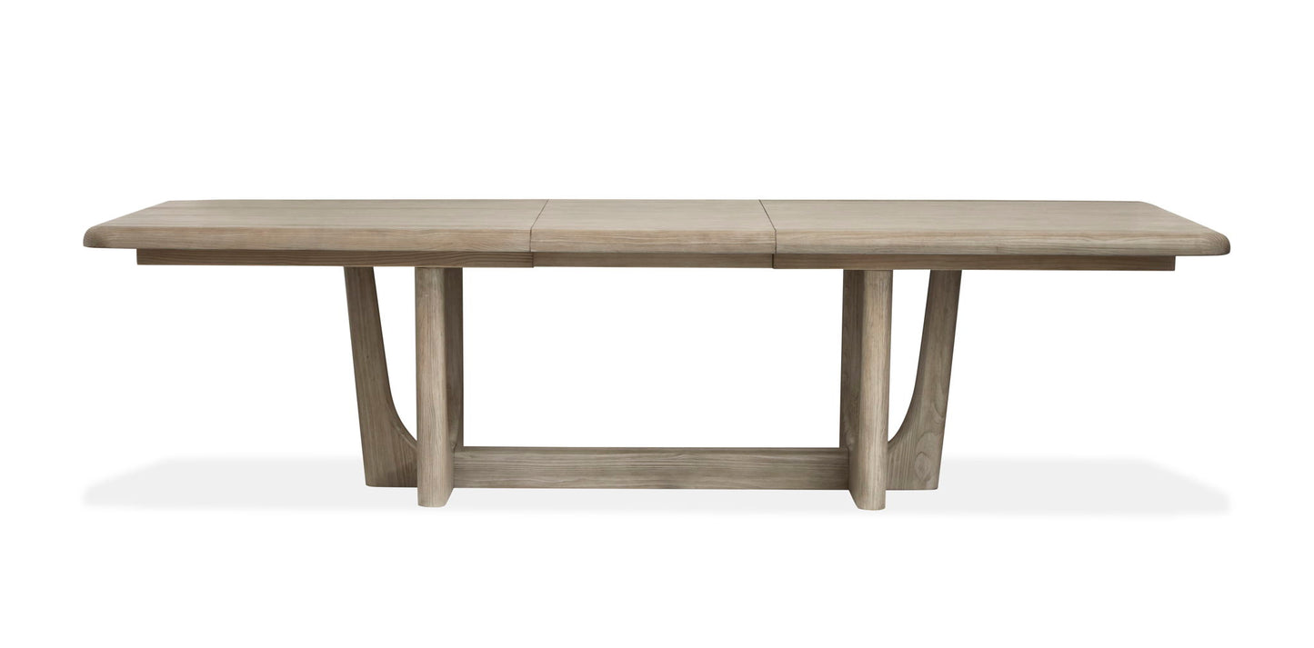 Braelyn - Extendable Trestle Dining Table - Dorian Grey