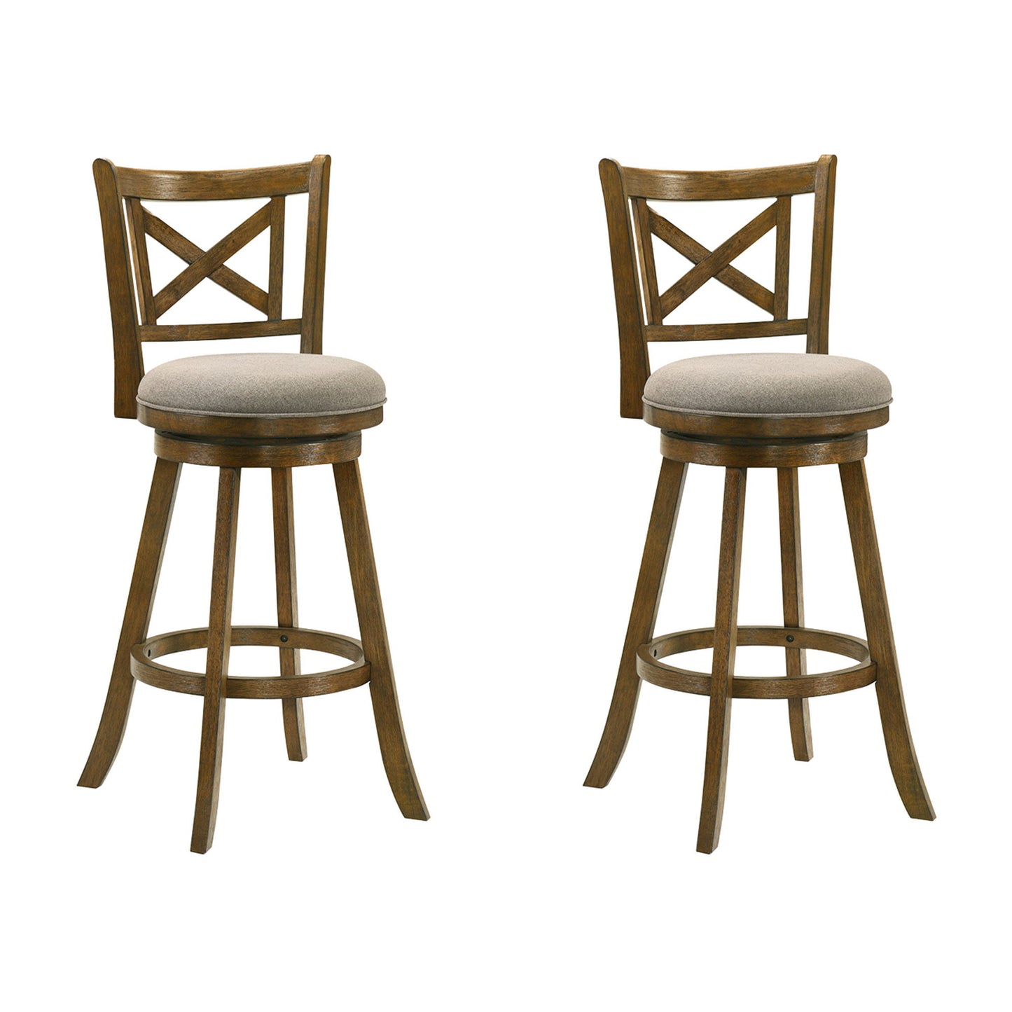 Kodi - Modern Farmhouse Swivel Wood Bar Height Kitchen Bar Stool