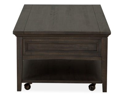 Westley Falls - Rectangular Cocktail Table With Casters - Graphite