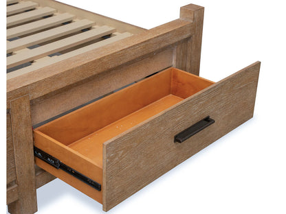 Plum Creek - Upholstered Panel Storage Bed