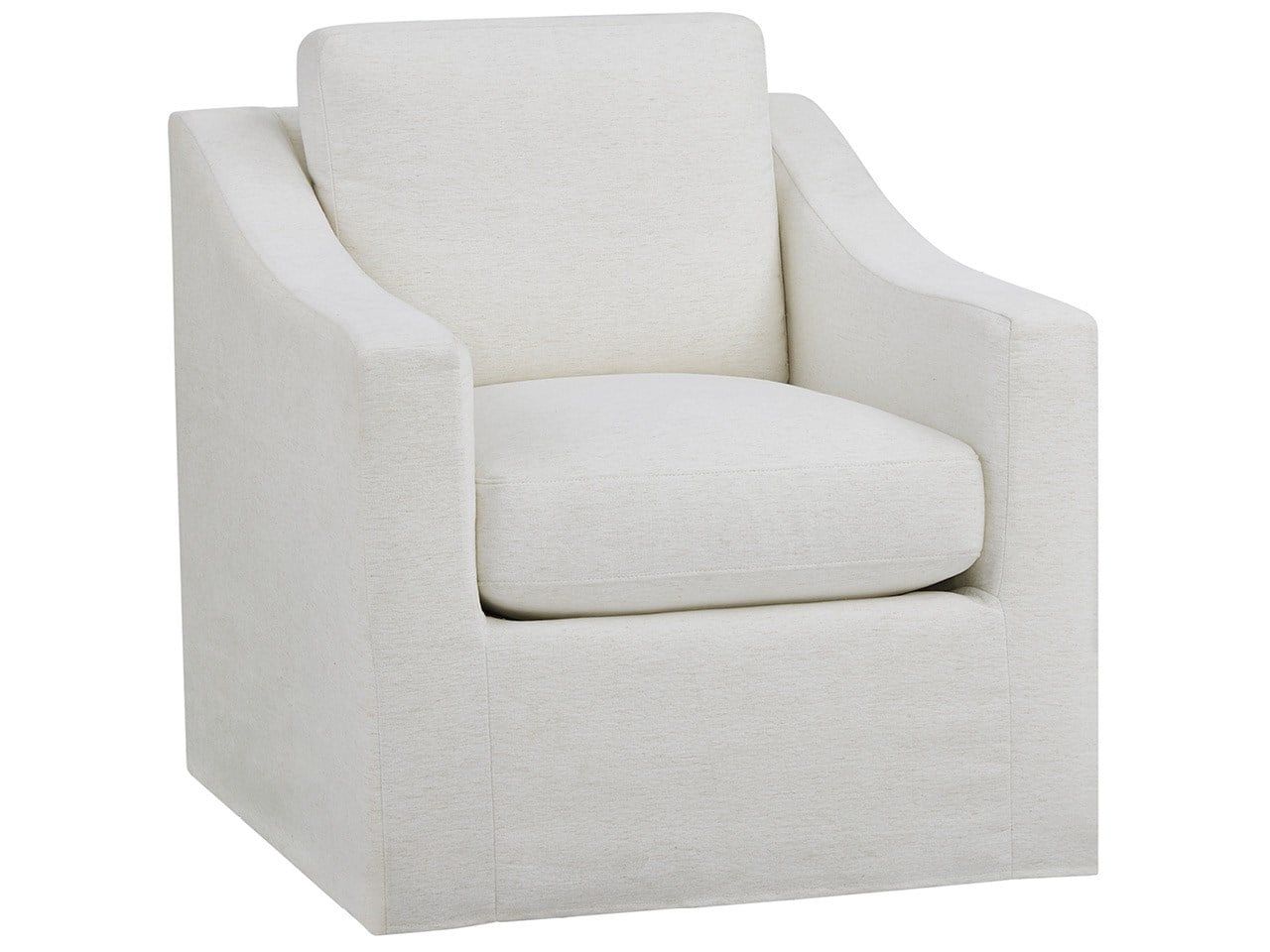 Augustine - Slipcover Swivel Glider - White