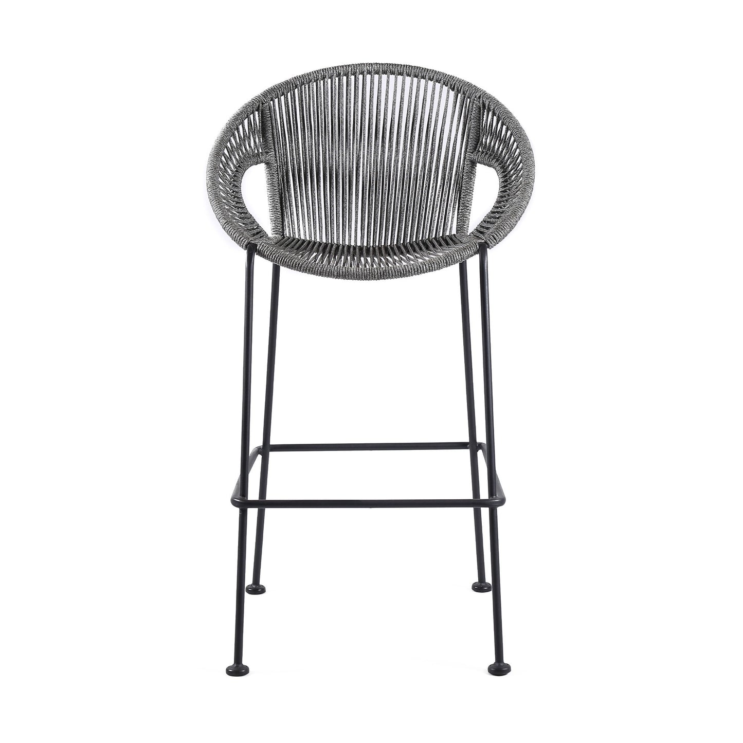 Acapulco - Indoor Outdoor Steel Bar Stool With Rope Set