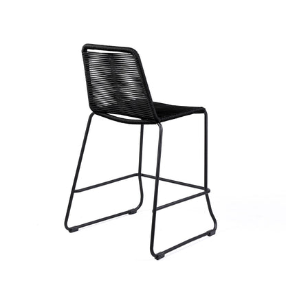 Shasta - 26" Outdoor Metal And Rope Stackable Barstool