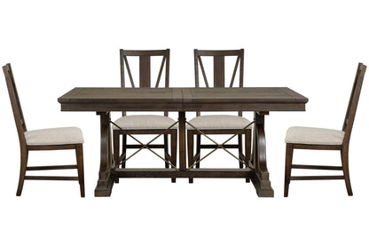 Westley Falls - Extendable Trestle Dining Table Set