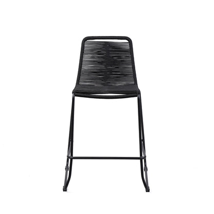 Shasta - 26" Outdoor Metal And Rope Stackable Barstool