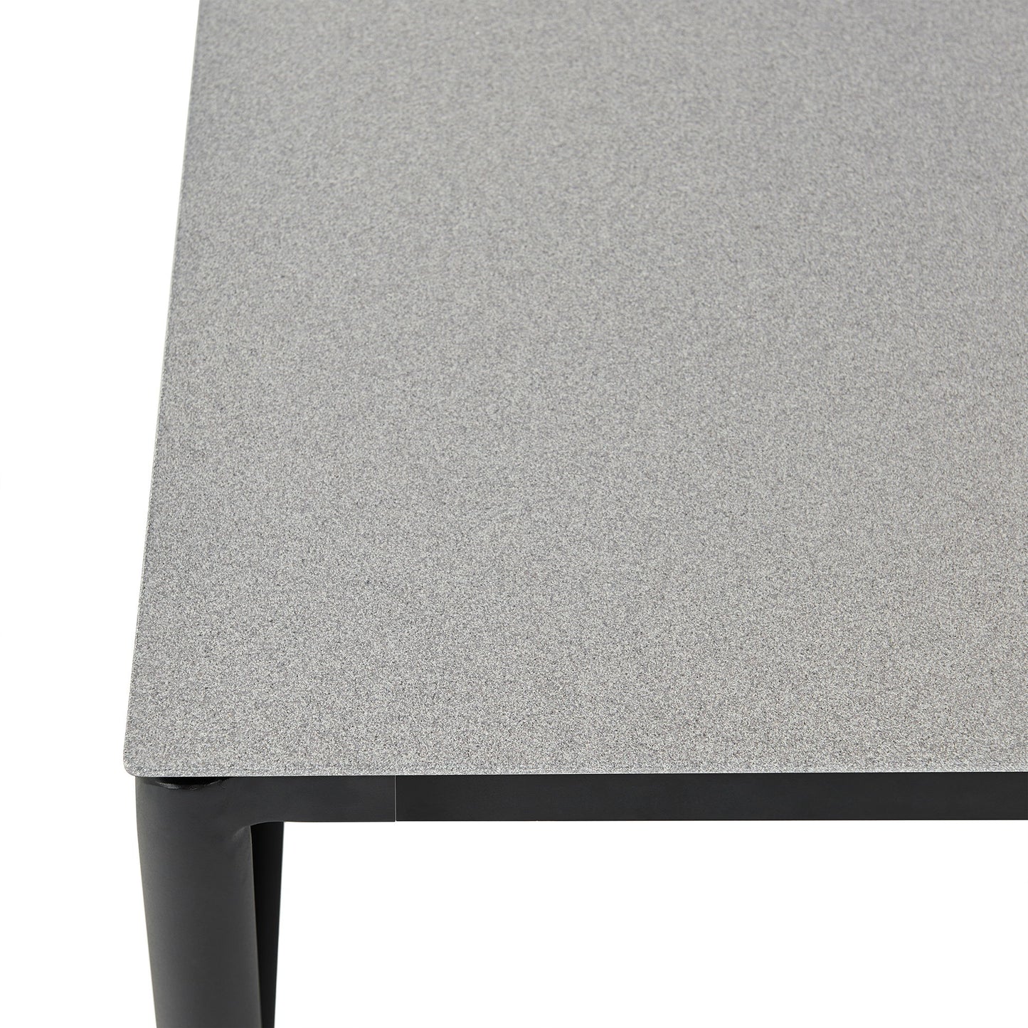 Crown - Aluminum And Teak Wood Outdoor Coffee Table - Black