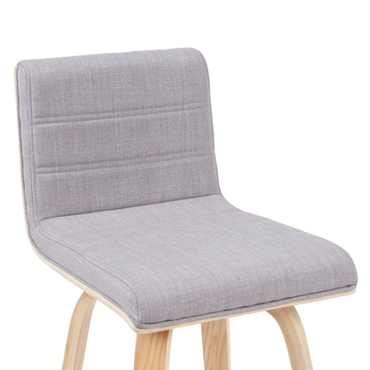 Vienna - Modern Counter Height Swivel Bar Stool - Patterned Oak Wood Frame
