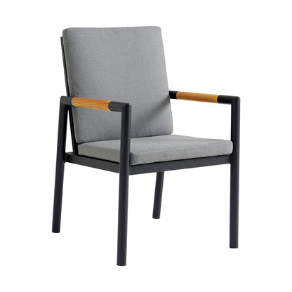 Royal - Aluminum And Teak Outdoor Dining Chair (Set of 2)