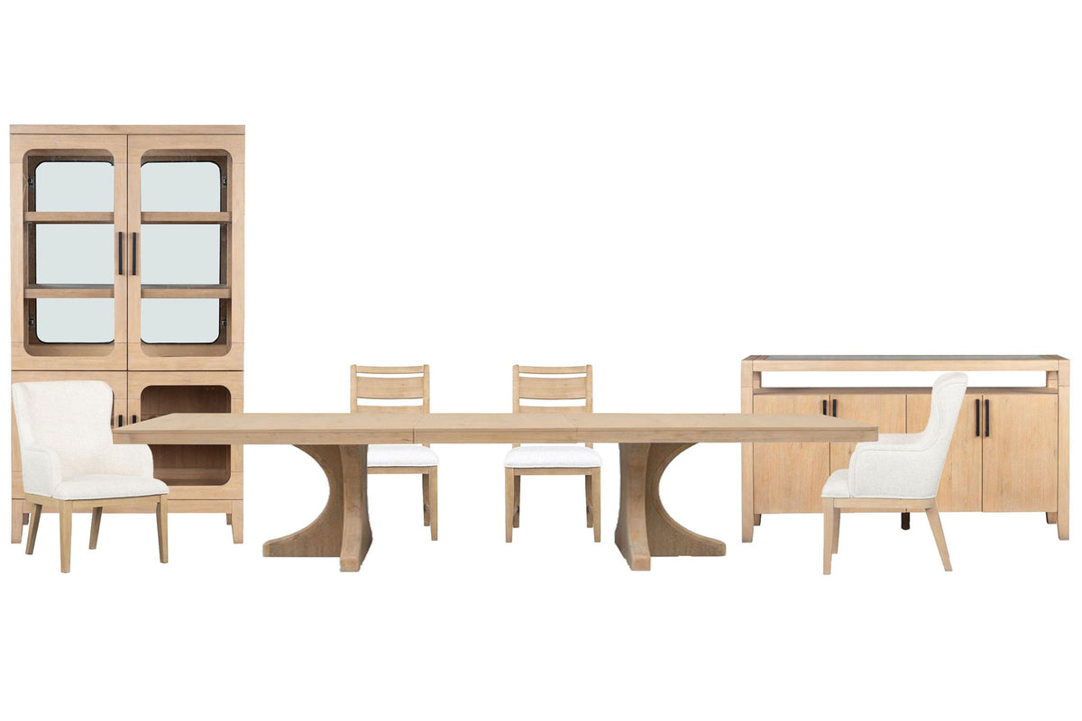 Somerset - Extendable Trestle Dining Table Set