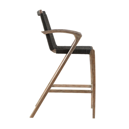 Nabila - Outdoor Rope And Wood Stool