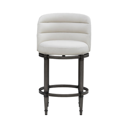 Eunice - Faux Leather Upholstered Swivel Counter Height Barstool