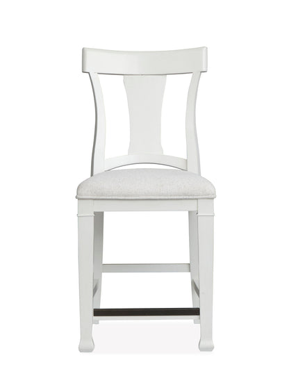 Kingston - Upholstered Counter Chair (Set of 2) - Whisper White And Cerused Nutmeg