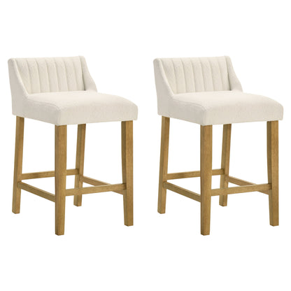 Fauna - Modern Transitional Wood Counter Height Kitchen Bar Stool