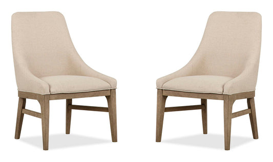 Tristan - Upholstered Arm Chair (Set of 2) - Swiss Coffee