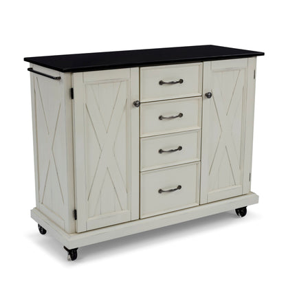 Bay Lodge - 35.5" Wood Kitchen Cart - White